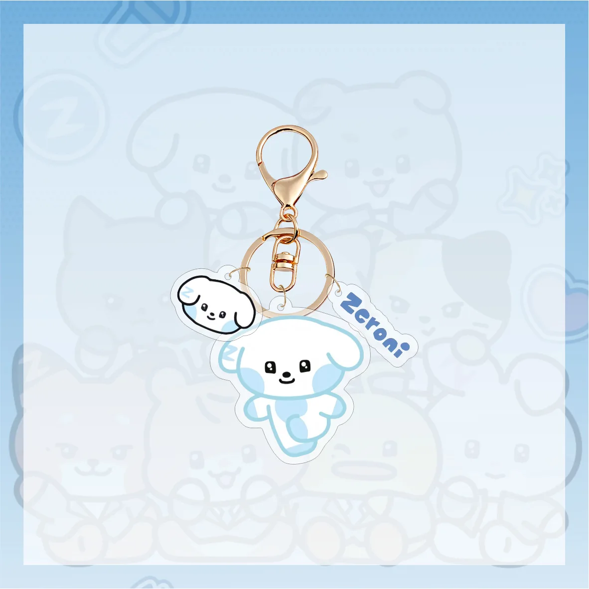 KPOP ZEROBASEONE Zeroni Cartoon Acrylic Keychian JiWoong GunWook GyuVin Peripheral Keyring Bag Pendant Taenini Binini Fans Gifts