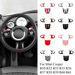 3pcs Car Steering Wheel Button Stickers for Mini Cooper R55 Clubman R56 R57 Accessories R60 Countryman R50 R52 R53 R58 R59 R61