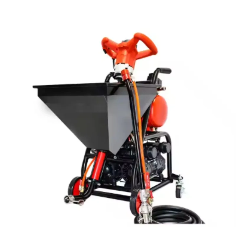 بخاخ مسحوق معجون طلاء الحجر الحقيقي المقاوم للحريق الكل في واحد من مادة البولي يوريثين js طلاء مقاوم للماء متعدد الوظائف عالي الطاقة أوتوماتيكيًا