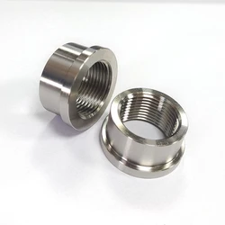 M22 x 1.5 Stainless Steel 304 Female Threaded Stepped Weld Bung Metric Mounting Boss Fitting for O2 Oxygen Sensor