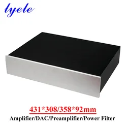 431*308/358*92mm All-aluminum Power Amplifier Chassis DAC Preamplifier Power Supply Filter Chassis Shell Diy Audio Case