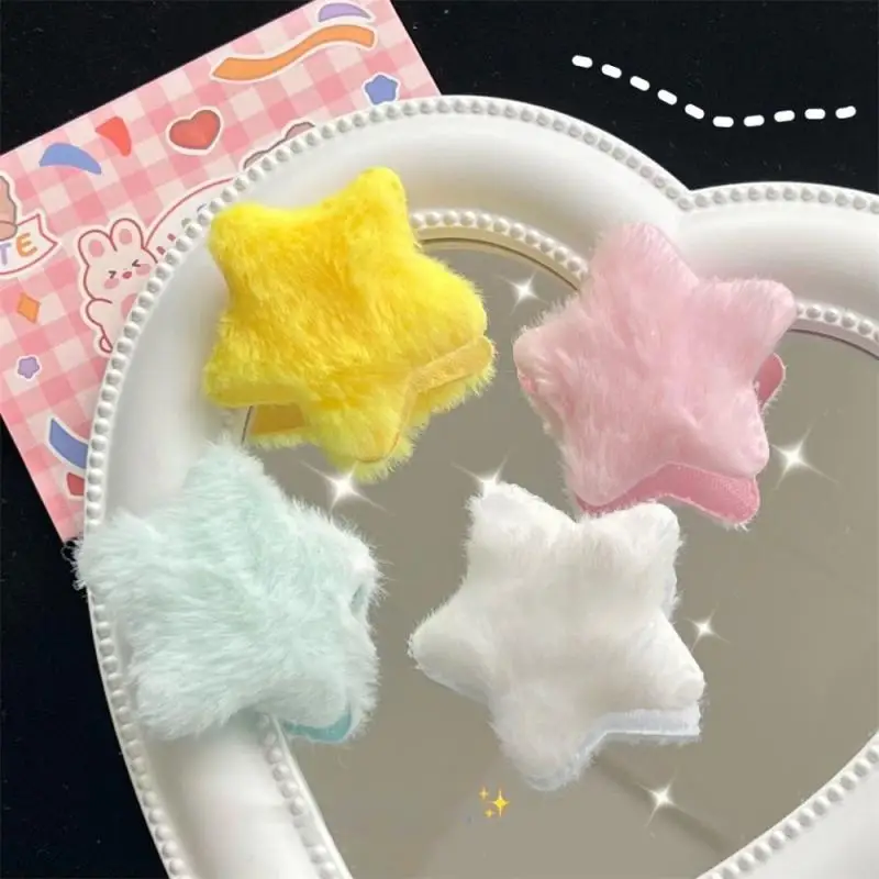 10/5/3/1PCS Soft Plush Star Sweet and Cute Japanese Style Hair Clip Headpiece Hair Card Styling Tools