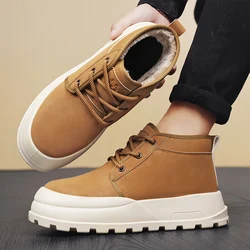 Cheap Snow Boots for Men Women Platform Warm Plush Men's Winter Boots Lace Up Ankle Boots Men Botas Para Hombre