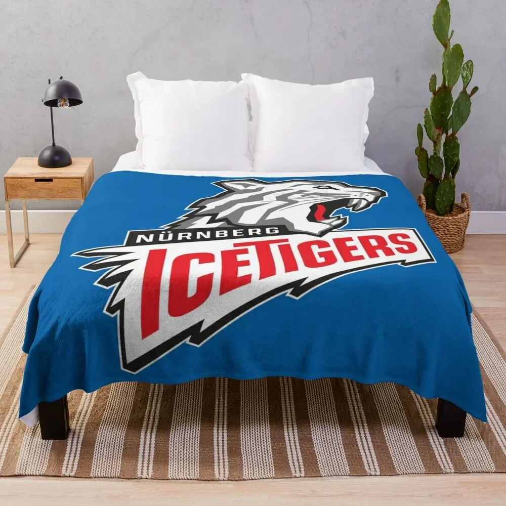 

Nurnberg Ice Tigers Throw Blanket Soft Sherpa Fleece Warm Blanket for Winter