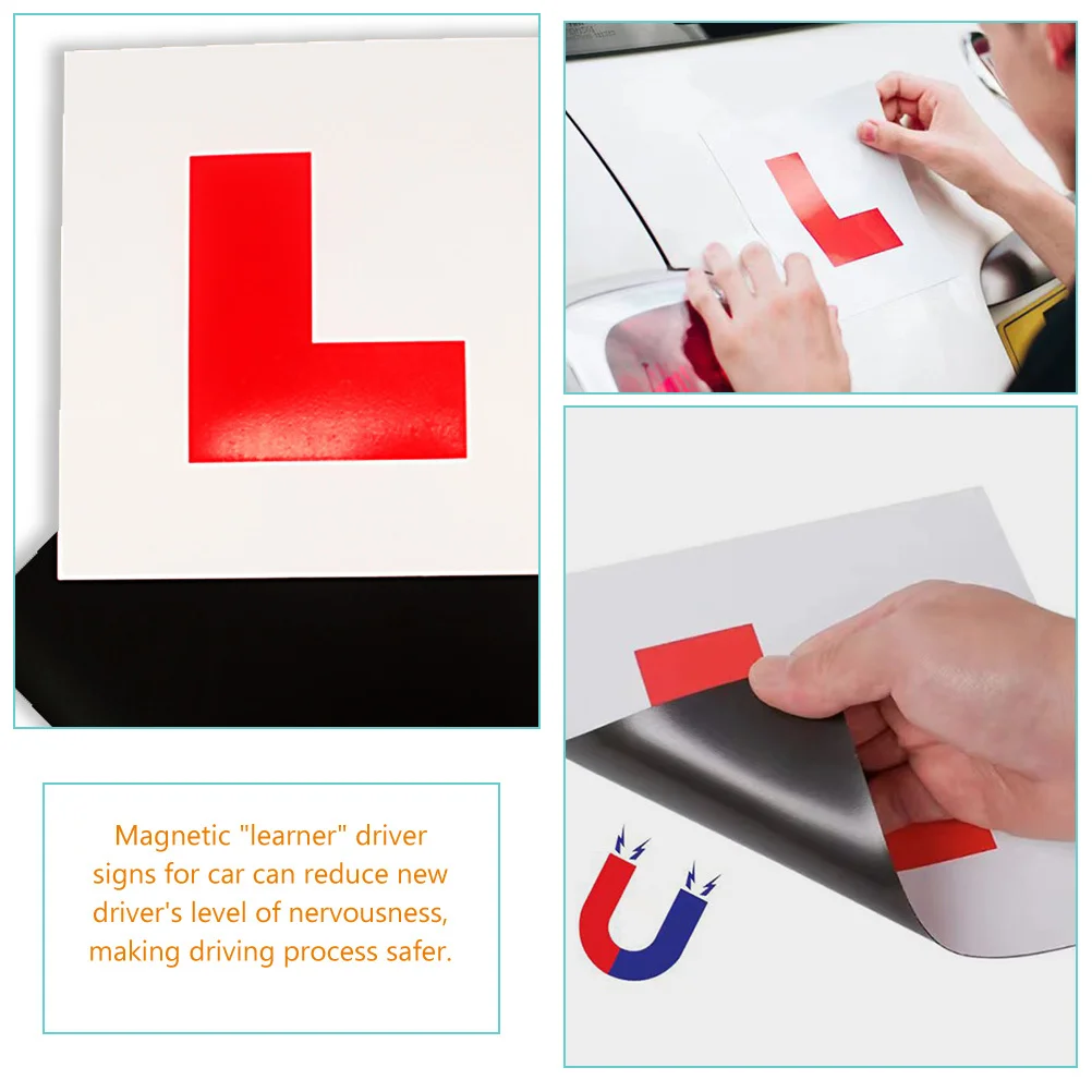 4 قطع من علامات مغناطيس السيارة المقاومة للماء، سهلة التطبيق، غطاء أجزاء عيبة لأي حالة الطقس، مغناطيس السيارة