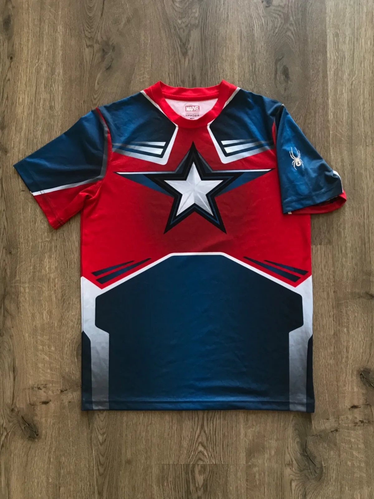 2026 New Hero Inspired Costume Style T-shirt Men Red Blue Star Graphic Short Sleeve Tee Cosplay Streetwear Unisex Casual Tops