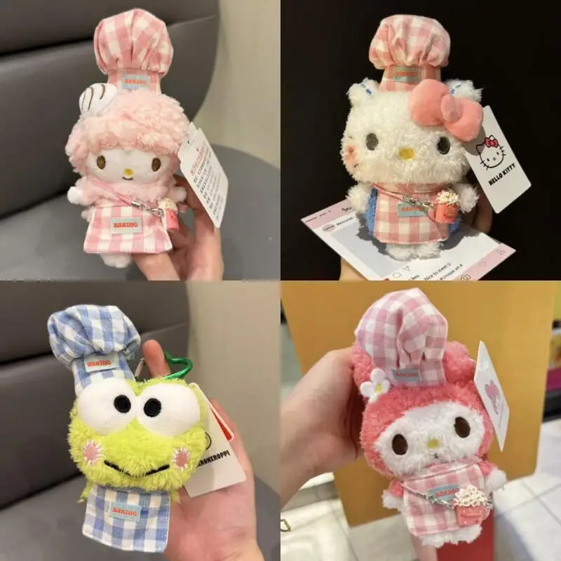 Nuova serie Chef Kero Kero Keroppi Hello Kitty Piano Peluche bambola Ragazza Giocattolo creativo Zaino portachiavi portafoglio cerniera decorazione regalo