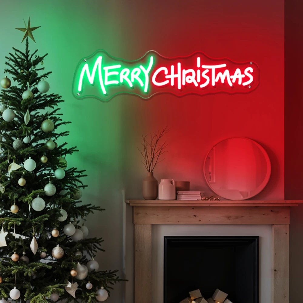 Merry Christmas Neon Led Sign Christmas Decoration LED Neon Lights USB Room Bedroom Party Wall Decor Feliz Navidad Signs