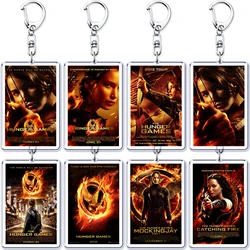 The Hunger Games Keychain for Accessories Bag Katniss Coriolanus Snow Peeta Catching Fire Key Chain Keyring Jewelry Fans Gift