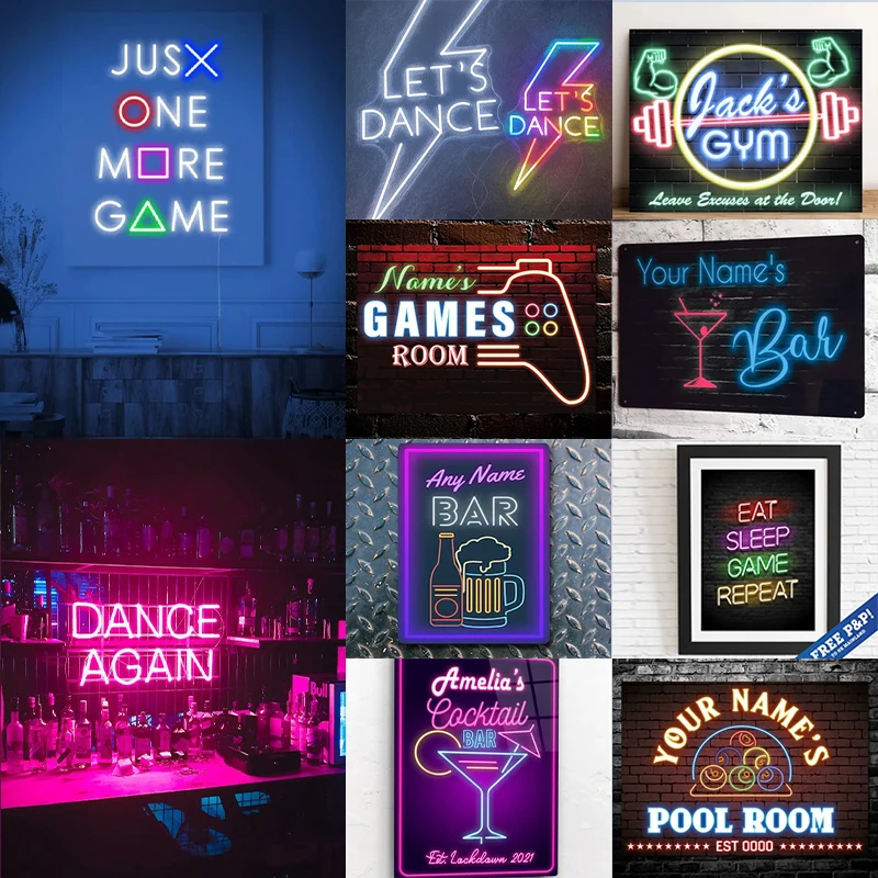 Custom Neon Sign Logo Led Neon Light Sign DJ Music Led Letters Extra Large Party Bar Neon Wedding Birthday Private DropShipping