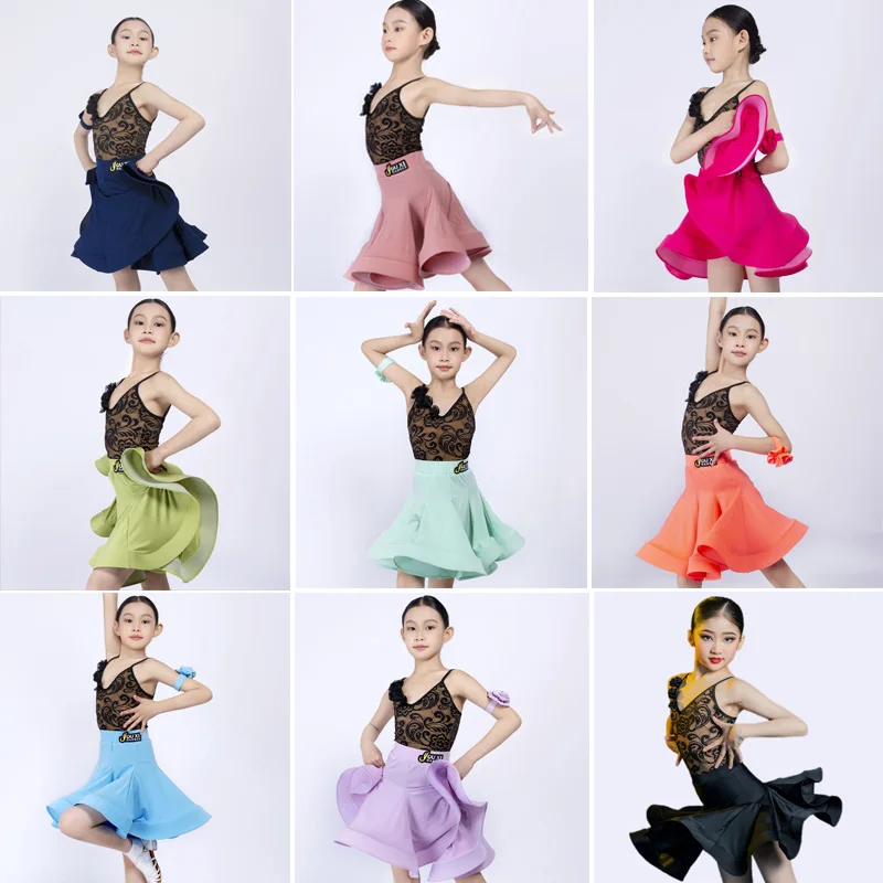 

Latin dance costumes girls practice summer stage performance costumes professional competition performance costumes