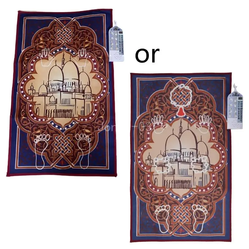 Q6PE for Smart Muslim Prayer Rug Islam Interactive Pray Mat Electronic Worship Blanke