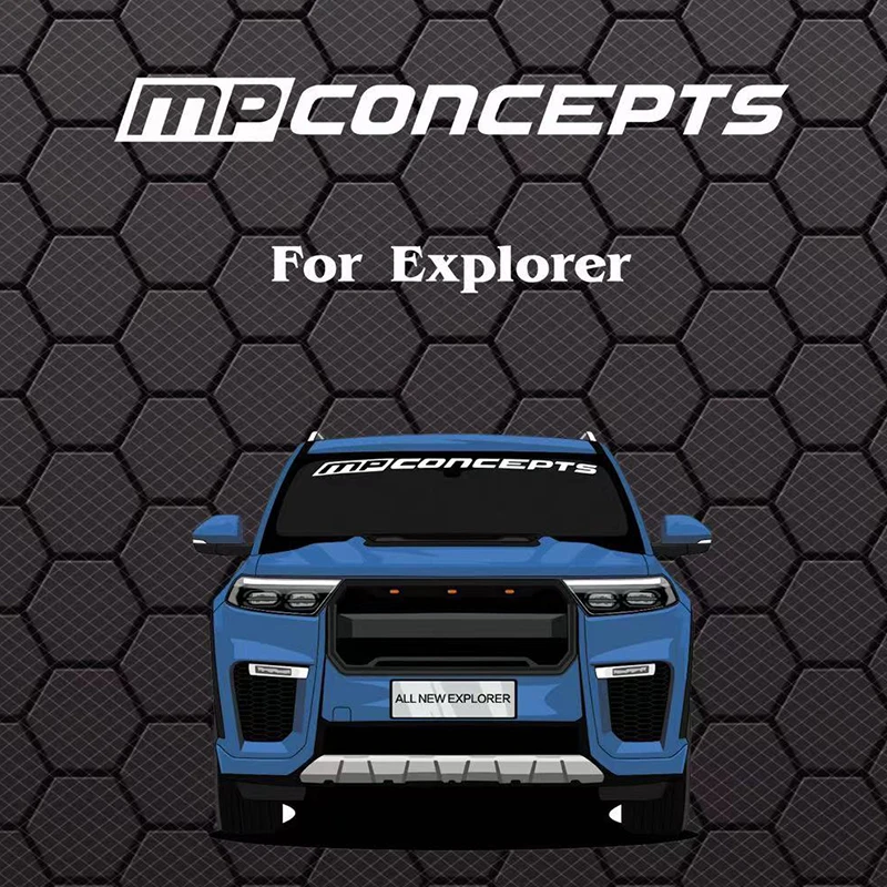 

Suitable for 20-23 Ford domestic explorer modified front face surrounded Raptor model China net American hood modified