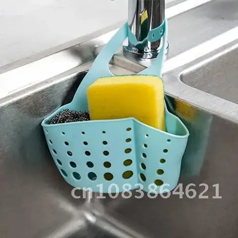 

Adjustable Snap Hanging Drain Basket Kitchen Gadgets Holder Utensils Organizer Kitchen Sink Drain Basket Dish Cloth Soap Sponge