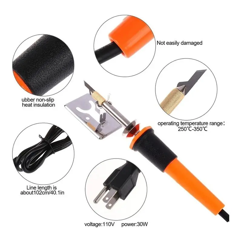 AFOURT-Elektrisches Heißmesser-Schneidewerkzeug-Set – 67 Teile, inklusive Metallständer, Mehrzweck-Schablonenschneidefunktion, US-Stecker – Detail 4