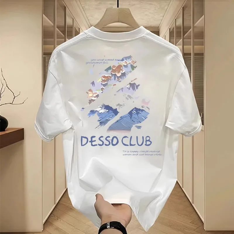 

2025 New Summer Trendy Brand Pure Cotton Boys' Design Sense Rascal Handsome Youth Annual T-shirt trend