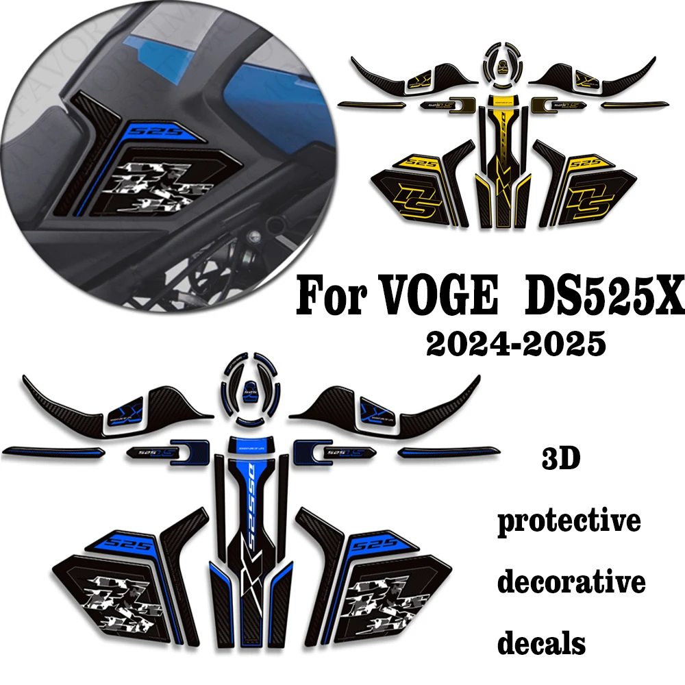 

For VOGE 525 DSX DS525 X DS 525X Adventure Motorcycle Fuel Tank Side Protection Pad Knee Grip Stickers Accessories DS525X 2024 -