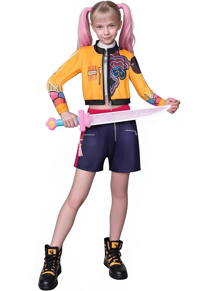 Ensemble de vêtements Cosplay Rumi pour filles de 2 à 12 ans, costumes de mode coréenne pour filles, Costume de fête d'anniversaire et de noël, nouveaux vêtements pour enfants