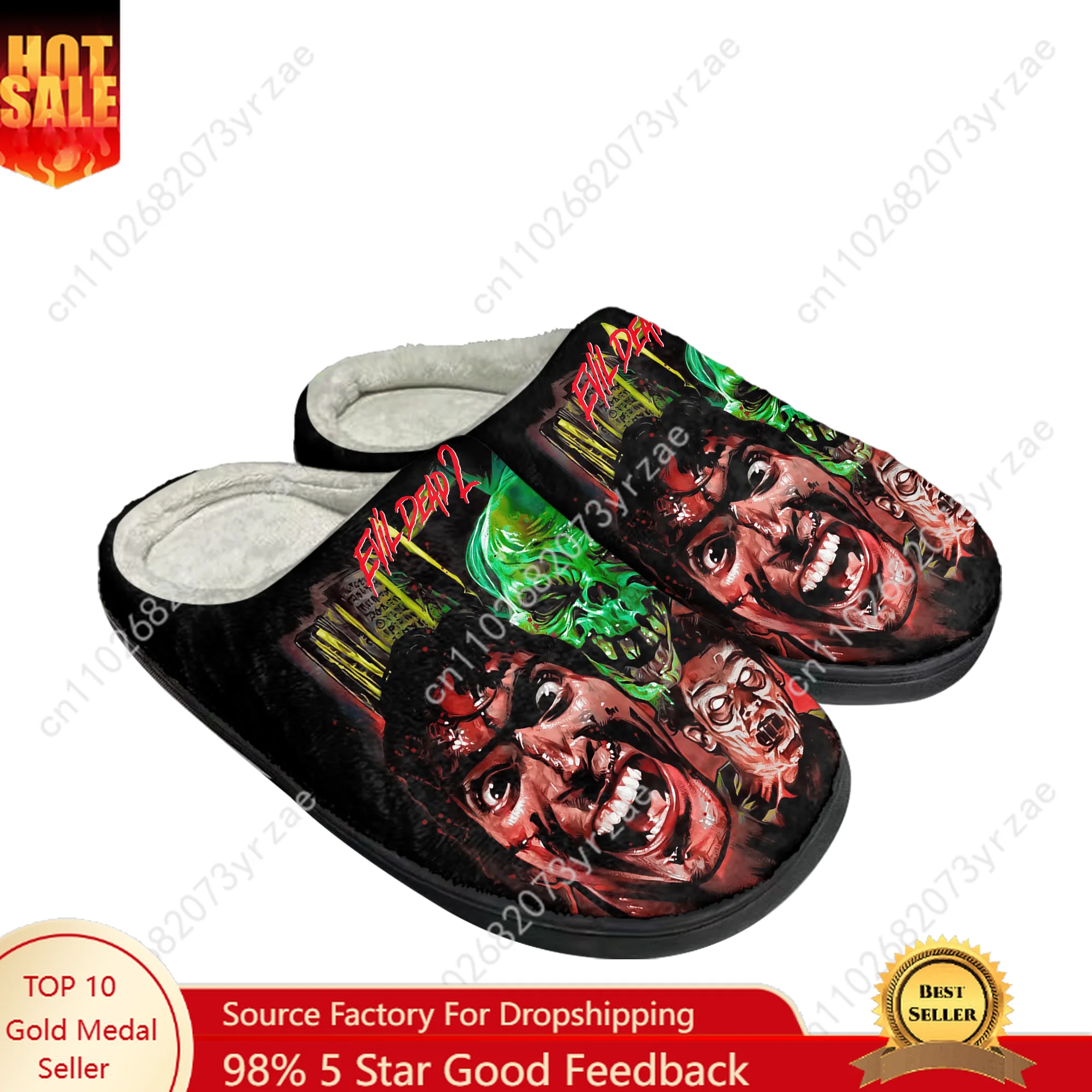 

Evil Dead II Cotton Shoe Family Slipper Men Women Teenagers High Quality Fashion Plush Indoor Casual Warm Shoe Customize Slipper