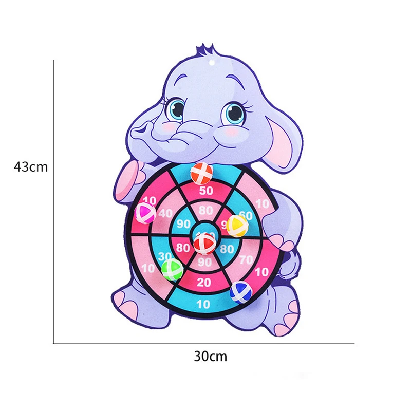 Children Cartoon Animal Dart Board Sticky Ball Educational Toy Dinosaur Birthday Party Decor Funny Gift for Kids Baby Shower