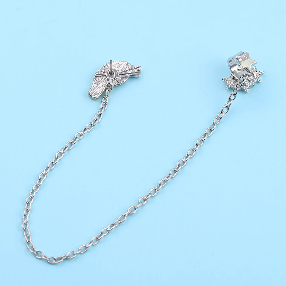 Hip Hop Punk Star Tassel Pendant Earrings Fashion Personality Ear Clips Exquisite Jewelry Accessory Gifts for Women view 6