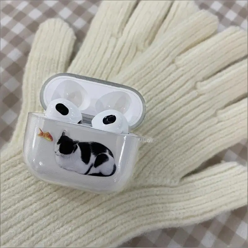 Niedliche Tier-Katzen-Kopfhörerhülle für Airpods 4. 3. Pro 3 2 Stoßfeste Schutzhülle für Airpod 2 3 1 Schutz-Zubehör Shell Fundas – Detail 5
