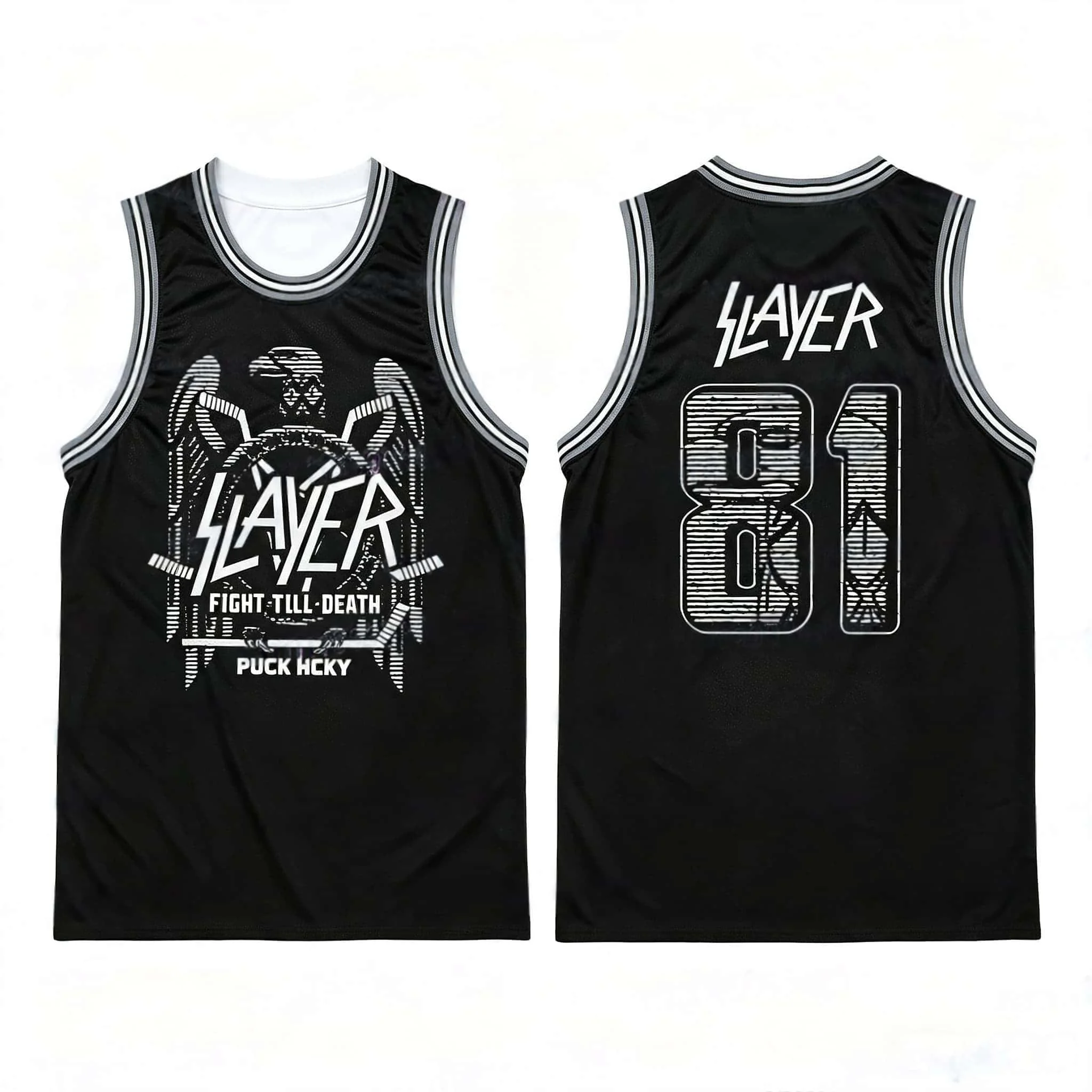 Slayer Rock Band 3D-Druck Tanktops Eltern-Kind Streetwear Hip Hop Übergroße Fitness Gym Weste Ärmelloses Sport-Top Herrenbekleidung – Detail 5
