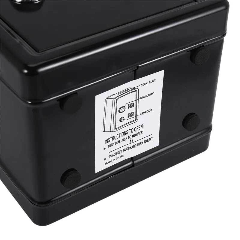 ABDE-Safe Box Organizer Iron Desk Decorative Box Piggy Bank Metal Mini Cabinet Money Storage Box Storage Box For Boys