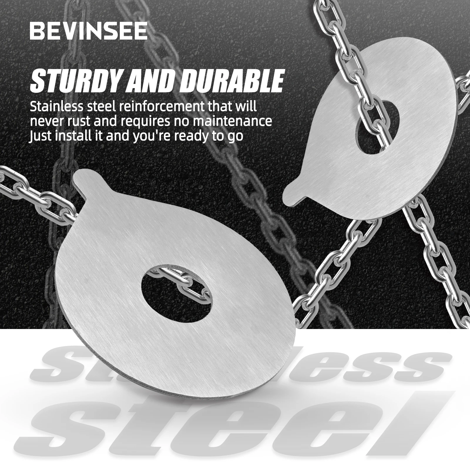 Усиливающие пластины заднего продольного рычага BEVINSEE для пружины койловера, для BMW E46/E46 M3/Z4 E85, автомобильные аксессуары