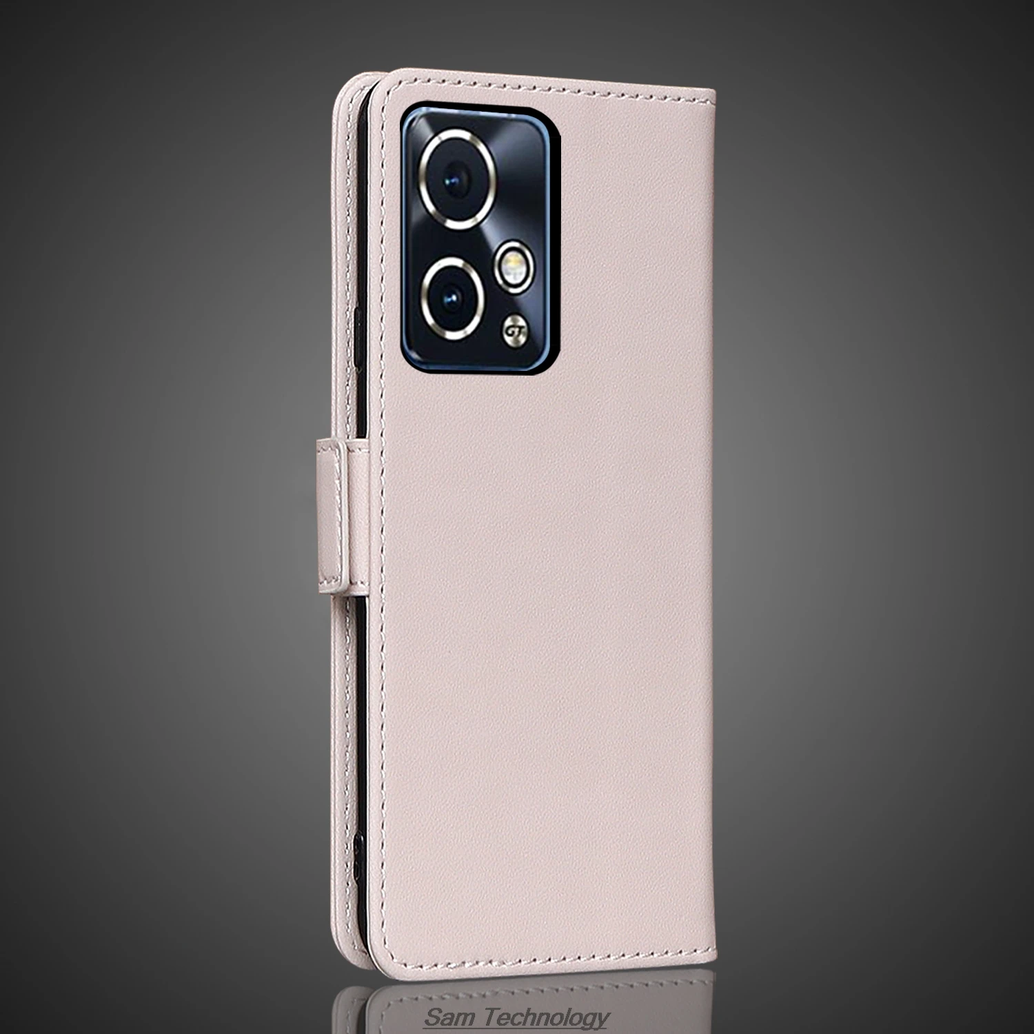 Huawei Honor 90 GT用の磁気バックル付きレザーケース,RFIDロック付きウォレット,シンプルなフラップカバー