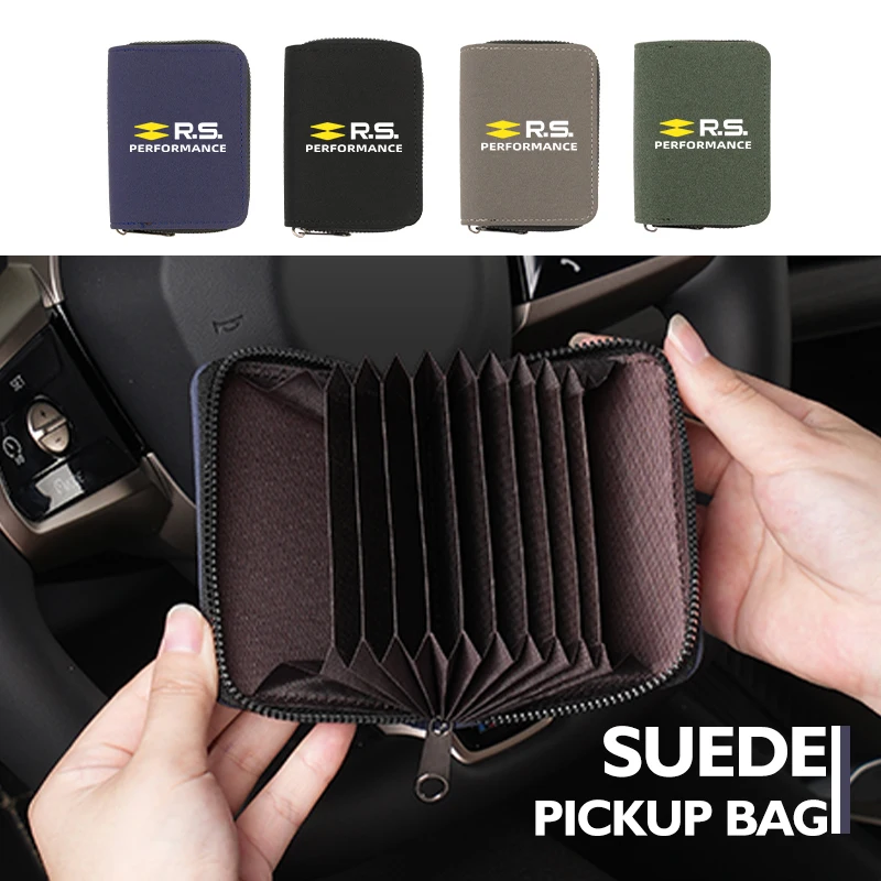 Car Driver License Bag Auto Driving Document Wallet Storage Accessories For Renault RS Sport Megane 3 4 2 Clio 5 Line Sandero