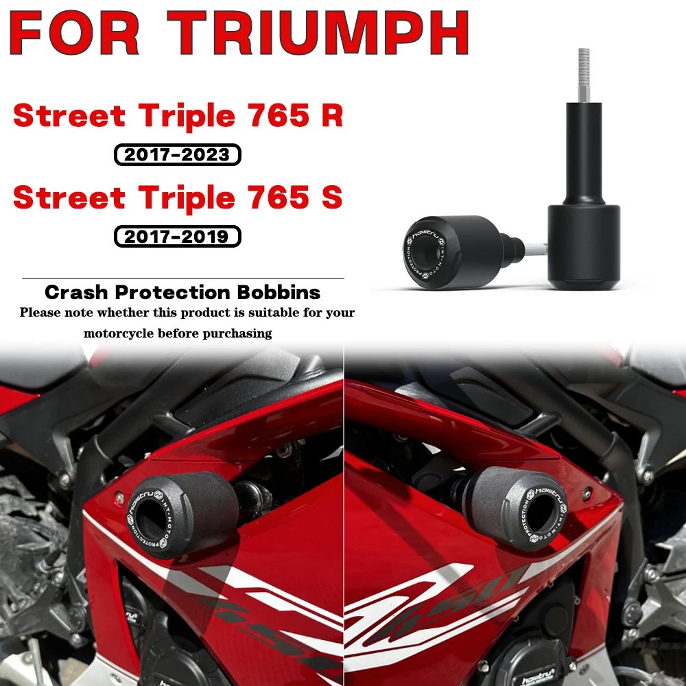 

For TRIUMPH Street Triple 765RS 2017-2023 Motorcycle Frame Crash Protection Sliders Falling Protector Kit Engine Protect Bobbins