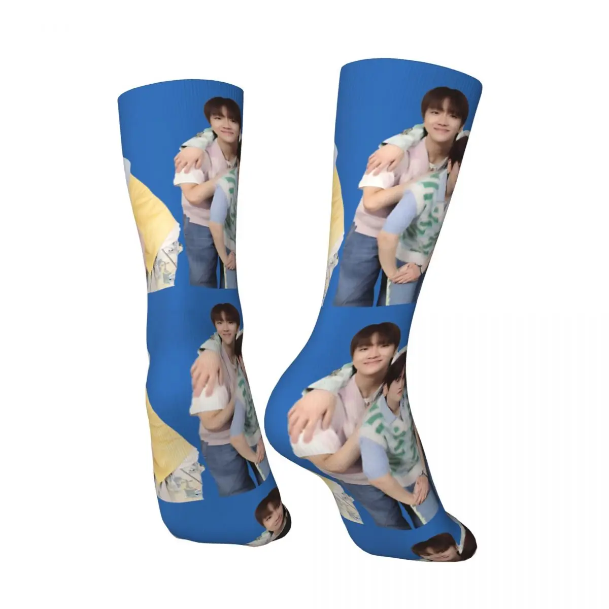 Cute BOY DOOR Design Men's Socks Vintage Harajuku BOYNEXTDOOR Street Style Novelty Casual Crew Sock