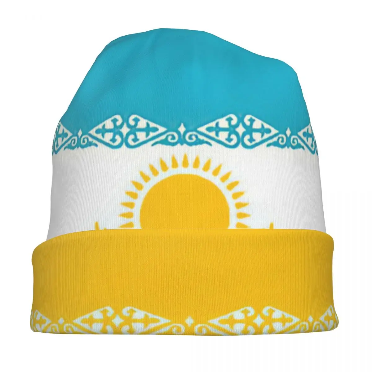 للجنسين كازاخستان العلم بونيه قبعة ، القوطي الشارع Skullies بيني ، القبعات الدافئة ، قبعات ذات الاستخدام المزدوج #3