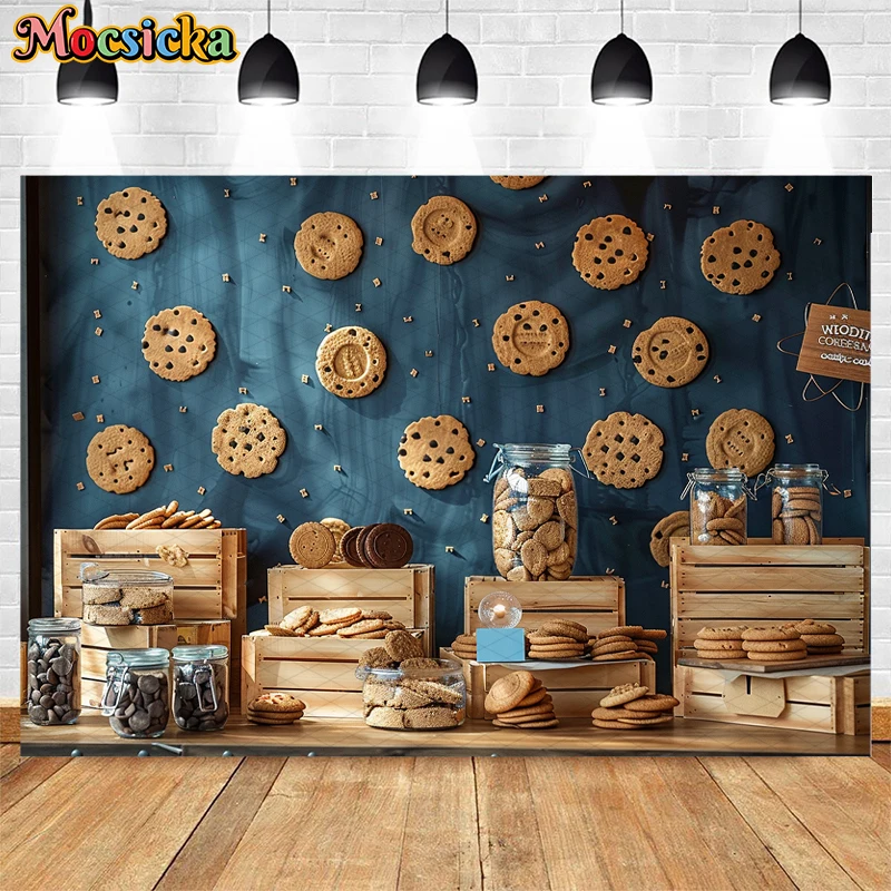 Mocsicka Photography Background Kitchen Handmade Cookies Dessert Decor Birthday Cake Smash Kids Portrait Photo Backdrop Studio