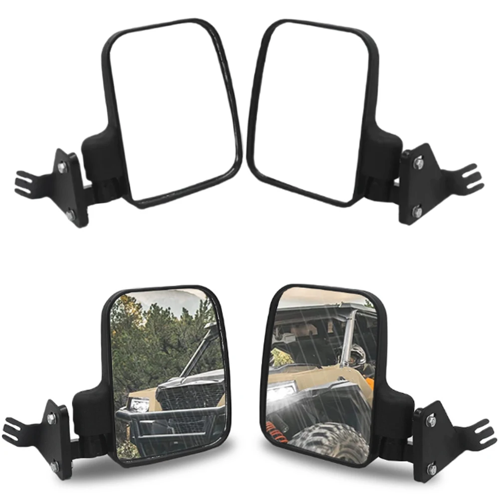 2Pcs UTV Mirrors Side Rear View Mirrors For POLARIS GENERAL 2016 2017 2018 2019 2020 2021 2022+