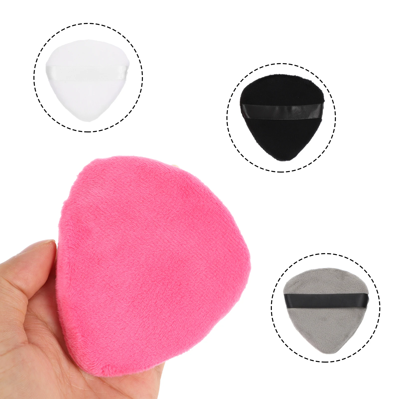 

8pcs Dry Puff Powder Saving Pure Cotton Makeup Pad Comfortable Small Tool Drop Shaped Cosmetics Puff Loose Powder