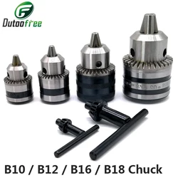 B10 B12 B16 B18 Drill Chuck Drilling Machine Power Tools Clamping 0.6-16mm  Micro Motor Drill Chucks Taper Mounted Drill Chuck