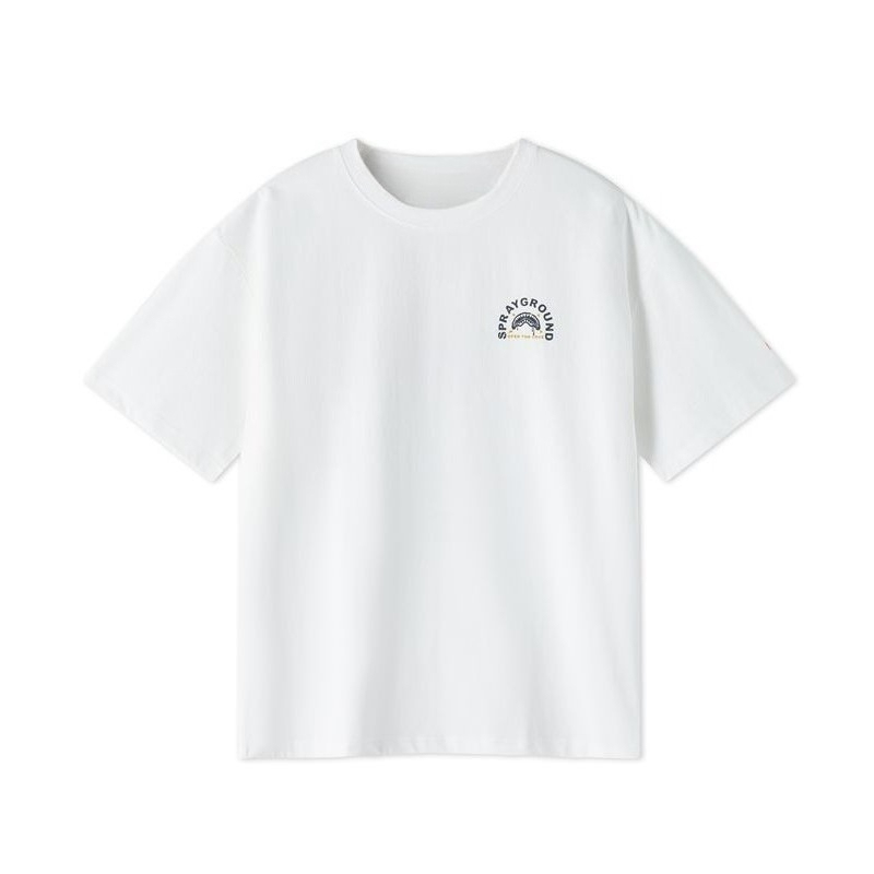 Summer loose short-sleeved pure cotton T-shirts for men and women with shark mouths, a trendy brand