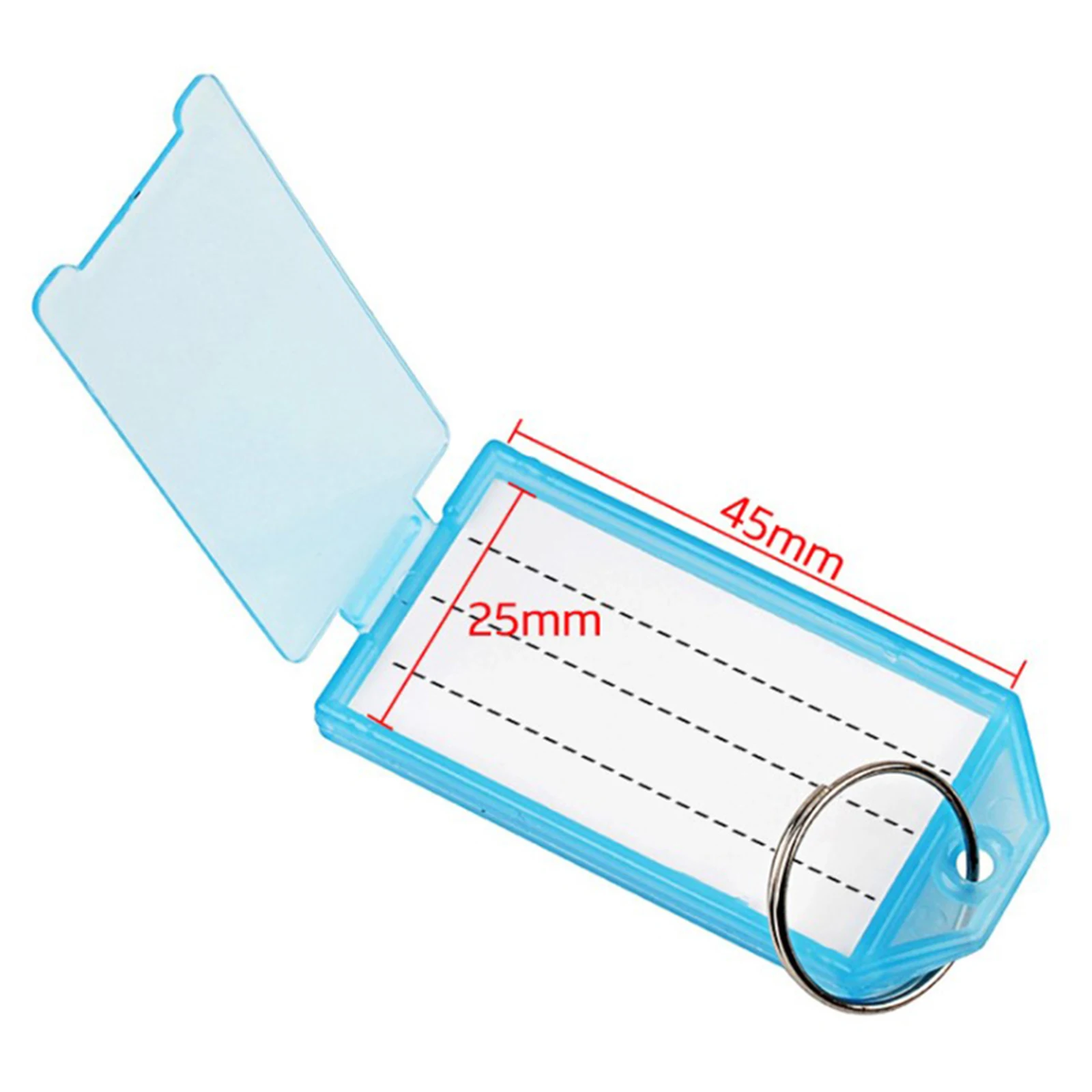 10 Stuks Plastic Transparant Clamshell Sleutellabel