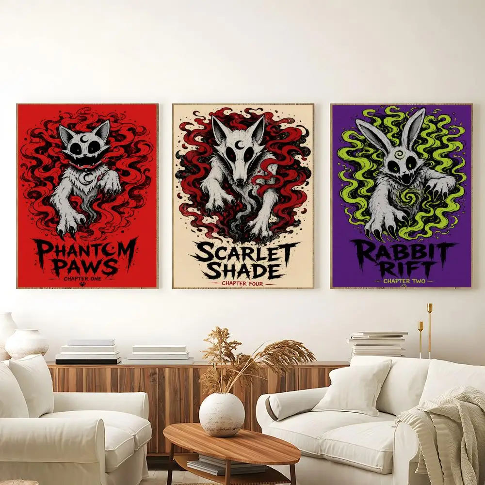 OccultBeastHorror Poster Stylish Waterproof Wall Decals - Self-Adhesive, All-Room Use, Perfect Gift Choice