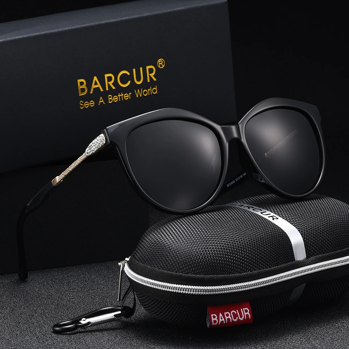 

Роскошные и изысканные женские солнцезащитные очки BARCUR в отпускном стиле, оправы «кошачий глаз», устойчивые к ультрафиолетовому излучению линзы, рождественский подарок