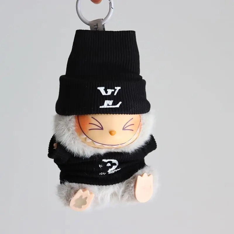 Roupa Labubu – Conjunto de roupas estilo lazer para bonecas de 17 cm, inclui chapéus e acessórios, cabe em bonecas Labubu de 6,7 polegadas