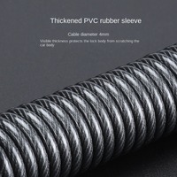 WEST BIKING Bicycle Lock Anti-theft 4-Digit Password Combination Cable Bike Lock Waterproof Steel Cable Bike Chain Lock