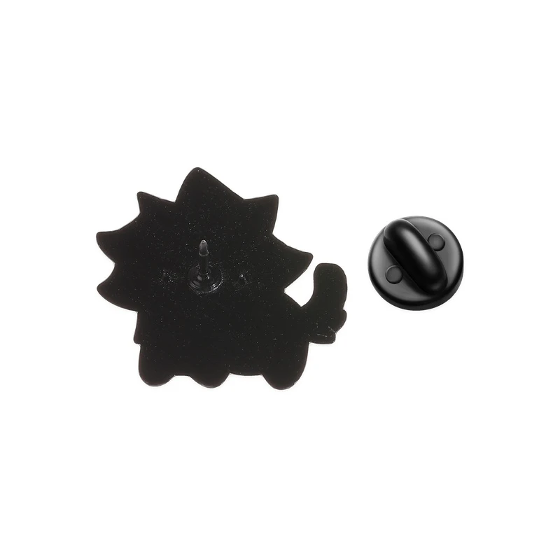 Sonnen- und Mond-Katzen-Abzeichen Emaille-Pin Niedlicher Sonnenhut Weiße Katze & Mond-Kappe Schwarze Katze Broschen Taschen Revers-Abzeichen Schmuck Geschenk für Freunde – Detail 2