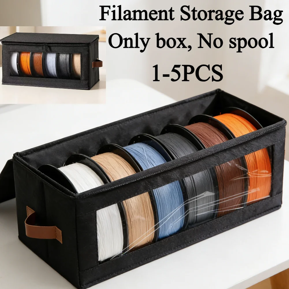 1/3/5pcs 3D Printer Filament Storage Box Dustproof Filament Container Holder Rack Modular Stackable for Home Office Workshop