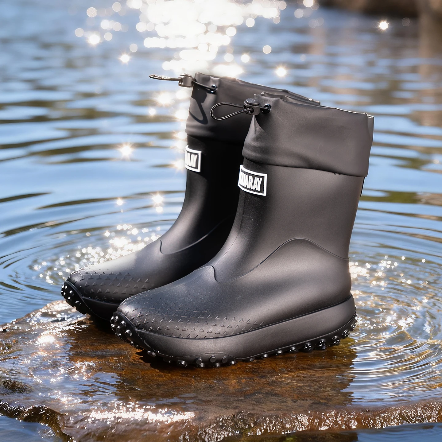 New 2026 Men's Rain Boots Anti-Slip Deodorant Large Size Kitchen Work Car Wash Rain Boots Fishing Labor Protection Water Shoes