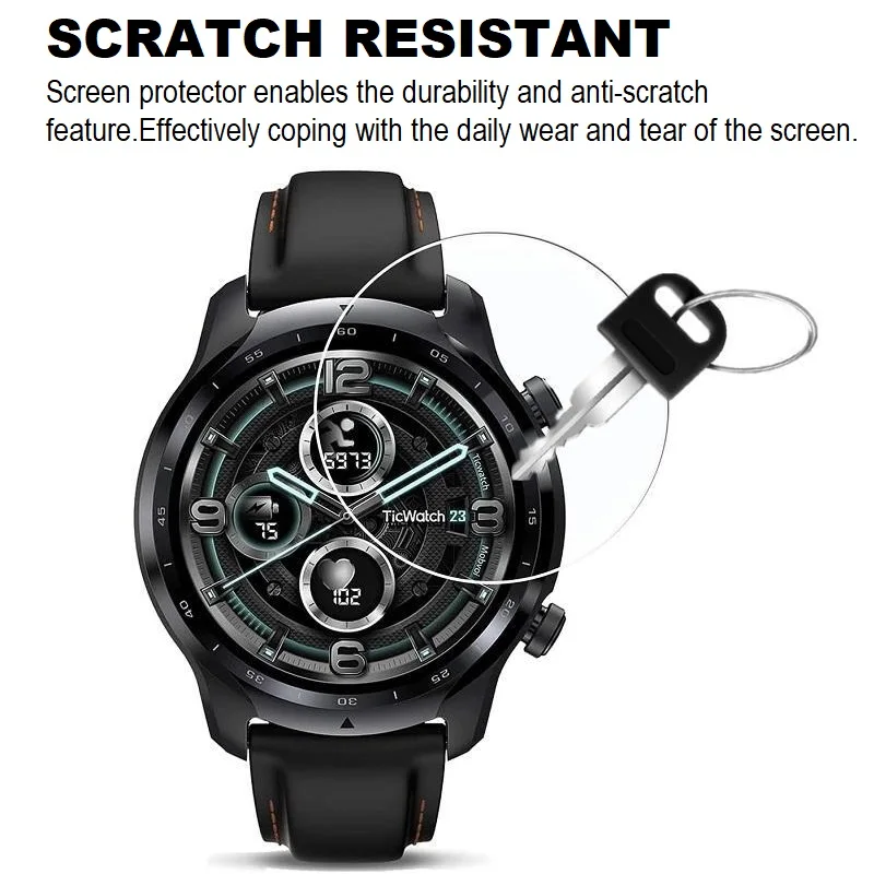 울트라 강화 유리 스크래치 방지 보호 필름, Ticwatch Pro 3 용 스크린 보호대, 5 개