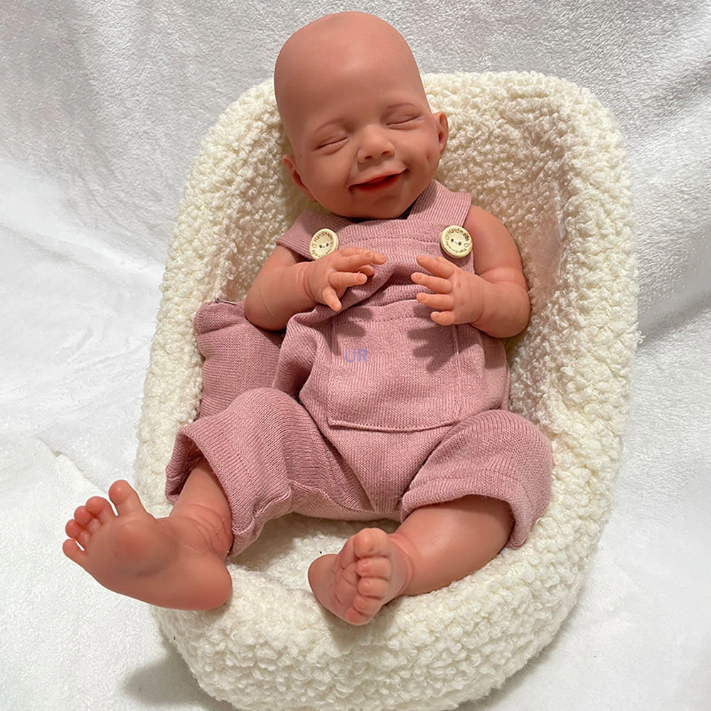 1:1 Ratio Full Solid Silicone Reborn Baby Art Doll Kid Toy Customize Smiling Face Reborn Artist Baby Collector