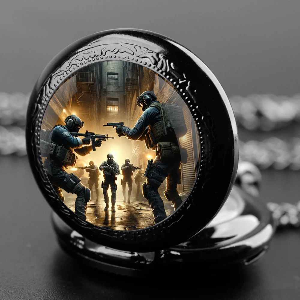 Game Design Vintage Quartz Pocket Chain Watch Necklace Watches For Men Kids Birthday Unique Gifts Mens Pocket Watches